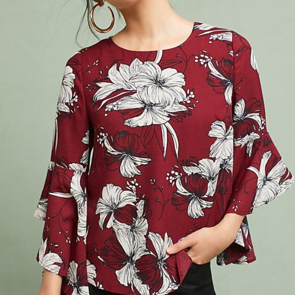 Anthropologie Tops - NWT Anthropologie Riana Ruffled Top by ISLA MAUDE